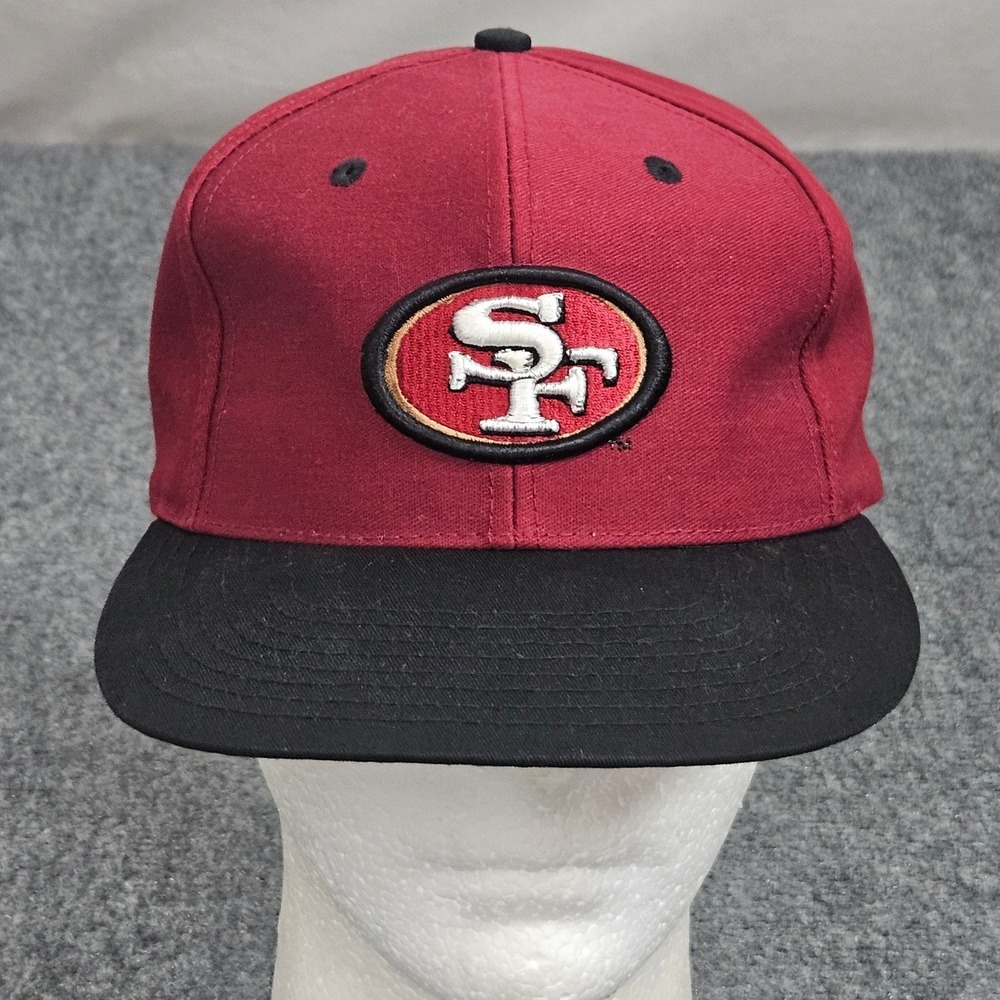 Vintage San Francisco 49ers Hat Fresh Caps Snapback Red Black 90s NFL Taiwan